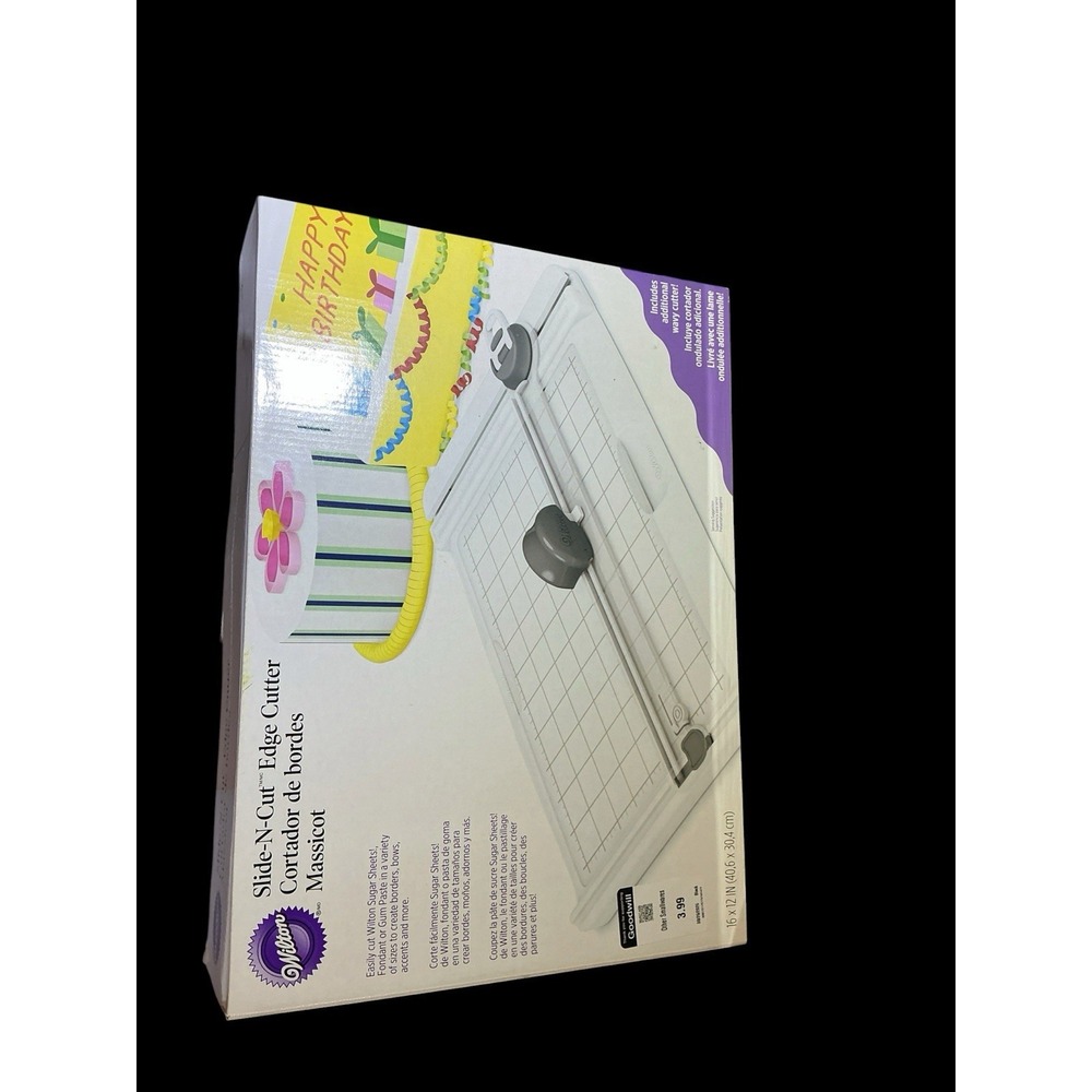 New Wilton Slide-N-Cut Edge Cutter for Sugar Sheets, Fondant or Gum Paste